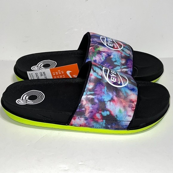 NEW Nike Offcourt EYBL Slides Black White Volt Noir DA2581-001 Men\'s Size 6 main image 12